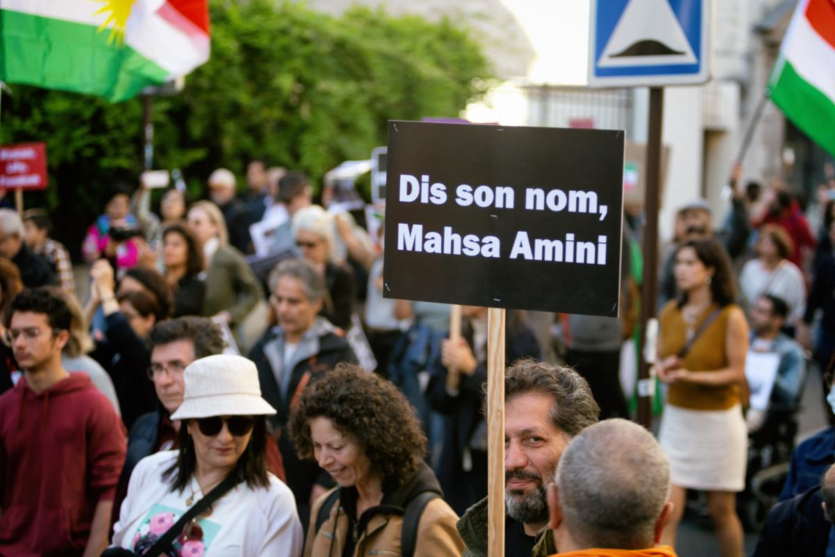 FRANCE - SOCIAL -DEMONSTRATION IN SUPPORT OF IRANIAN REVOLT