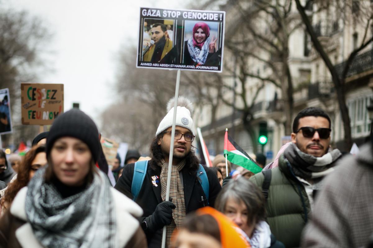 FRANCE - DEMONSTRATION IN SUPPORT OF THE PALESTINIAN PEOPLE