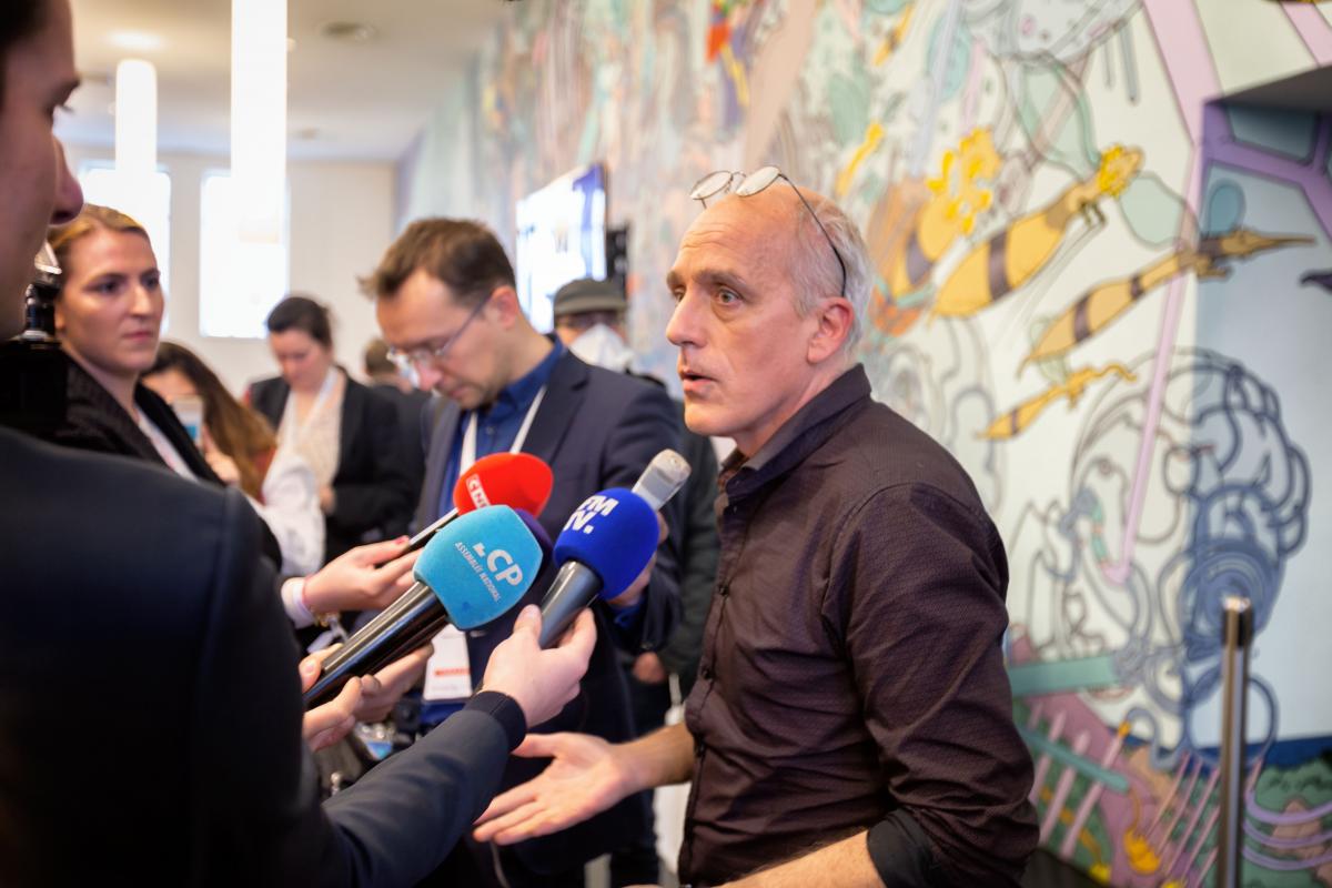 FRANCE - POLITICS - ELECTION - PHILIPPE POUTOU AT AMF S MEETING