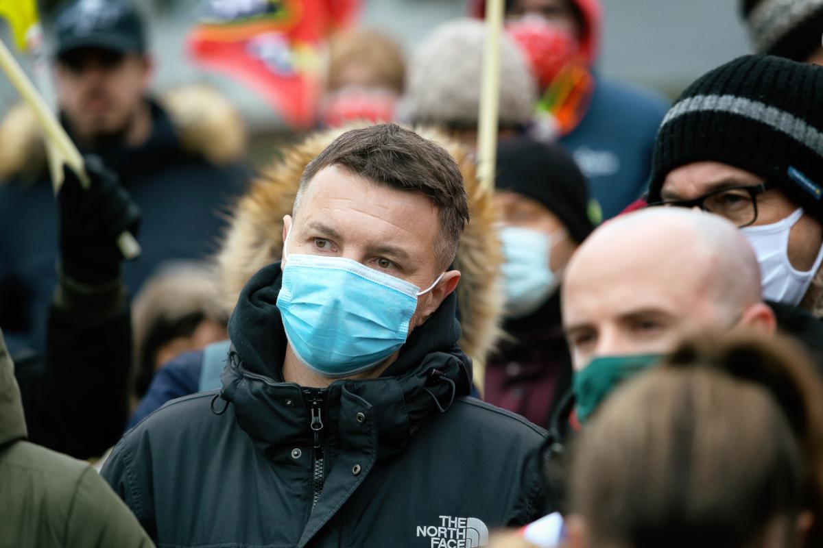 FRANCE - LABOUR - DEMONSTRATION - RALLY IN OF GRANDPUITS REFINERY WORKERS ON STRIKE