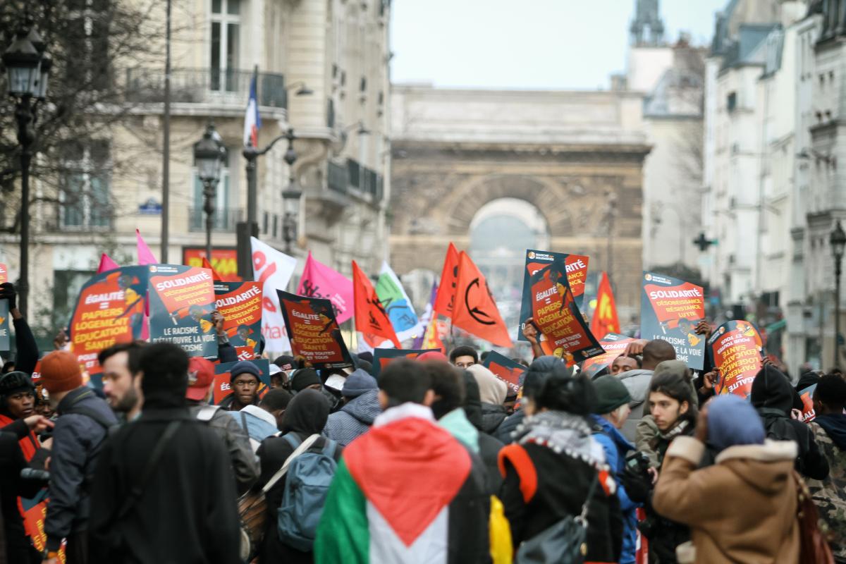 FRANCE - SOCIAL - DEMONSTRATION IN SUPPORT OF THE ISOLATED MINORS OCCUPYING THE GAITE LYRIQUE
