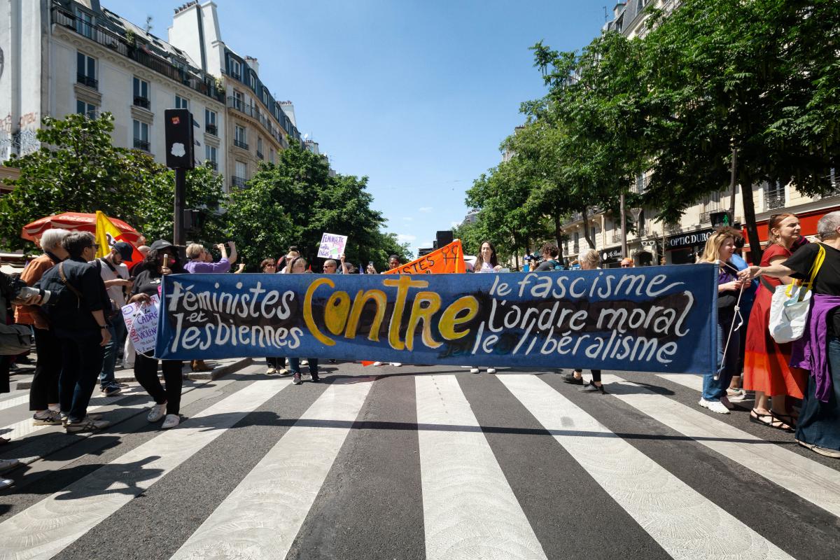 FRANCE - SOCIAL - FEMINIST DEMONSTRATION AGAINST FAR RIGHT