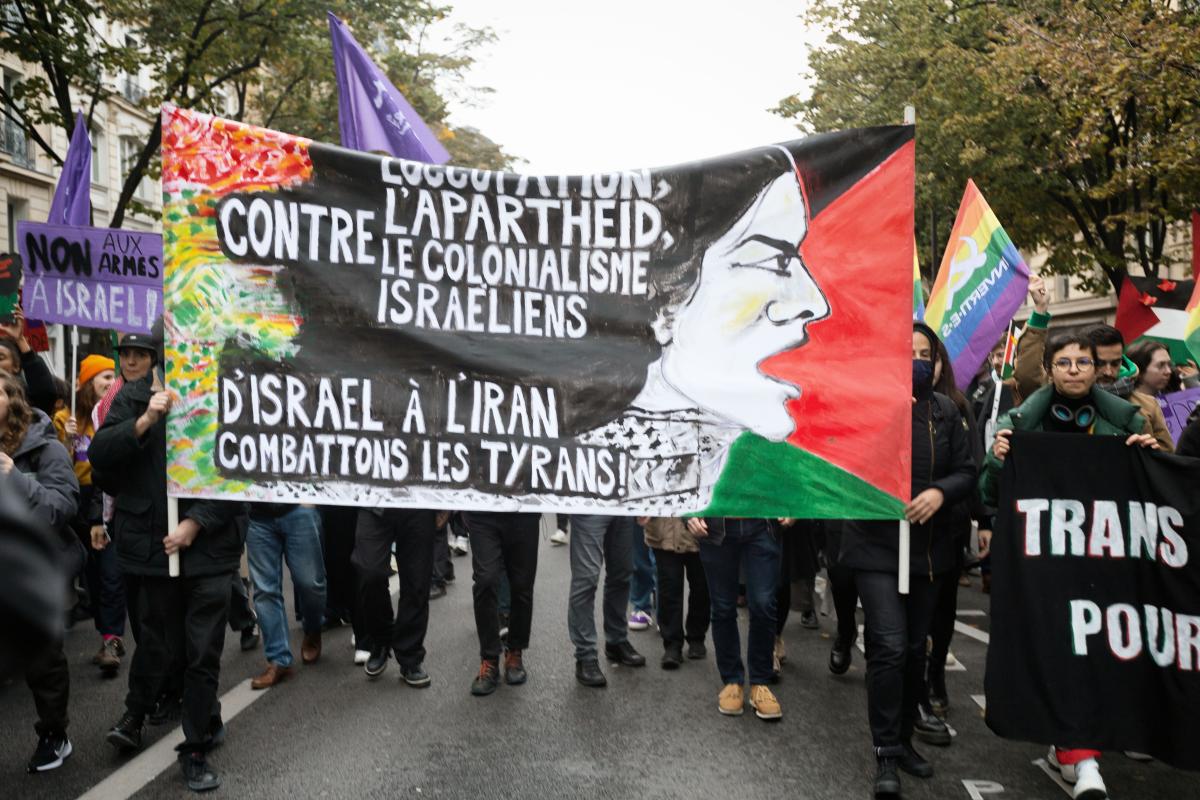 FRANCE - SOCIAL - DEMONSTRATION IN SUPPORT OF THE PALESTINIAN PEOPLE