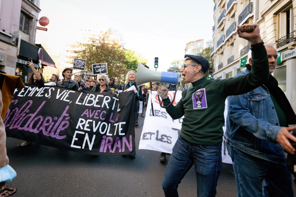 FRANCE - SOCIAL -DEMONSTRATION IN SUPPORT OF IRANIAN REVOLT