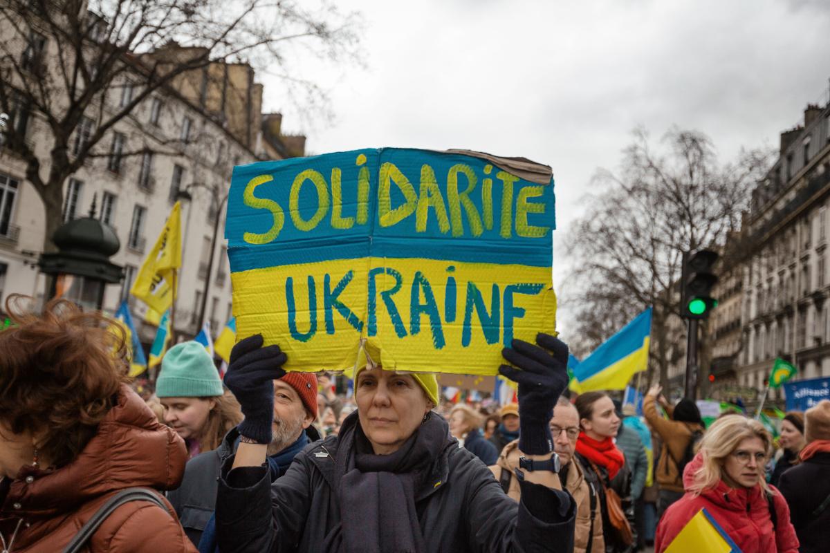 FRANCE - SOCIAL - DEMONSTRATION IN SOLIDARITY WITH UKRAINE