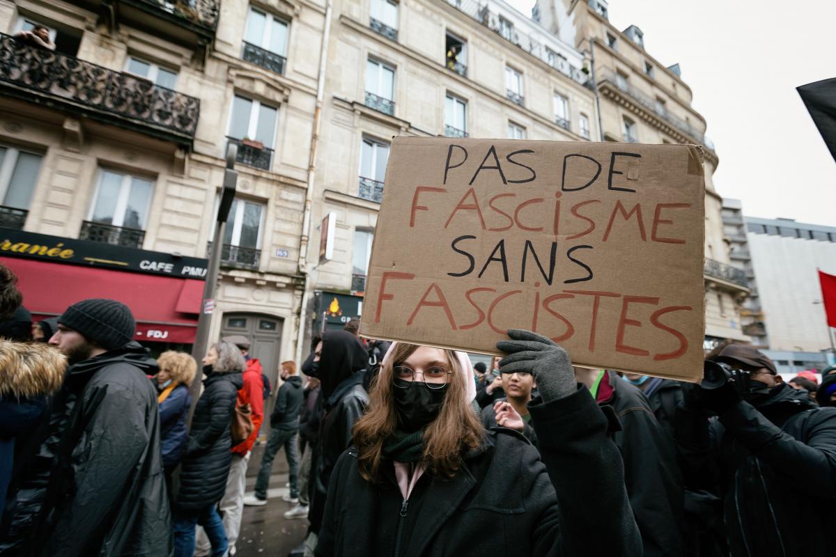 FRANCE - SOCIAL - DEMONSTRATION AGAINST ERIC ZEMMOUR PRESIDENTIAL MEETING IN PARIS