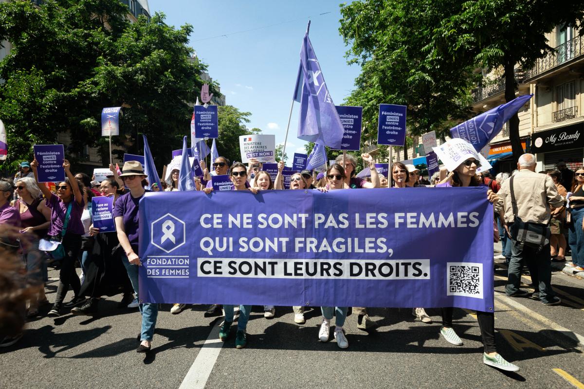 FRANCE - SOCIAL - FEMINIST DEMONSTRATION AGAINST FAR RIGHT