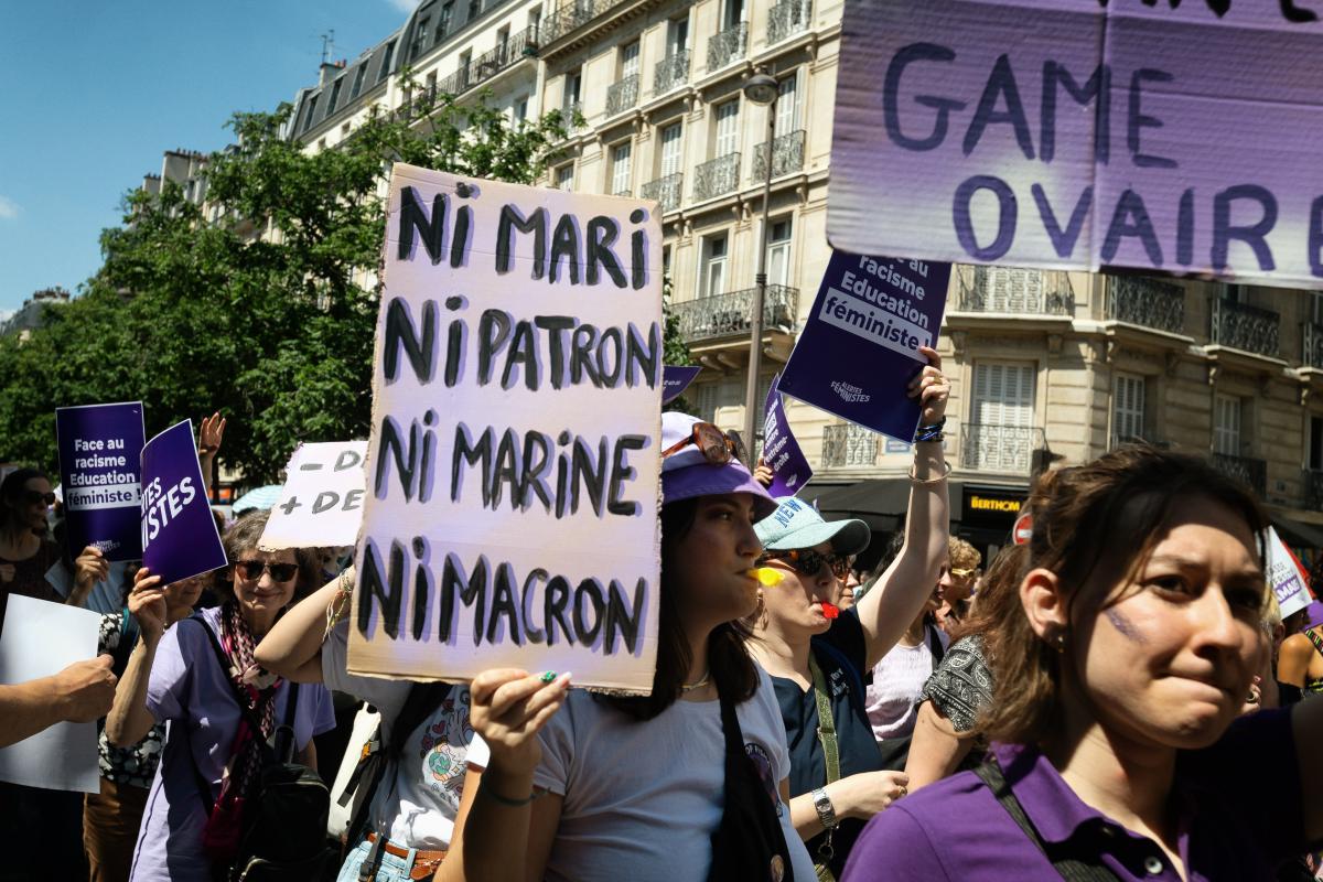 FRANCE - SOCIAL - FEMINIST DEMONSTRATION AGAINST FAR RIGHT