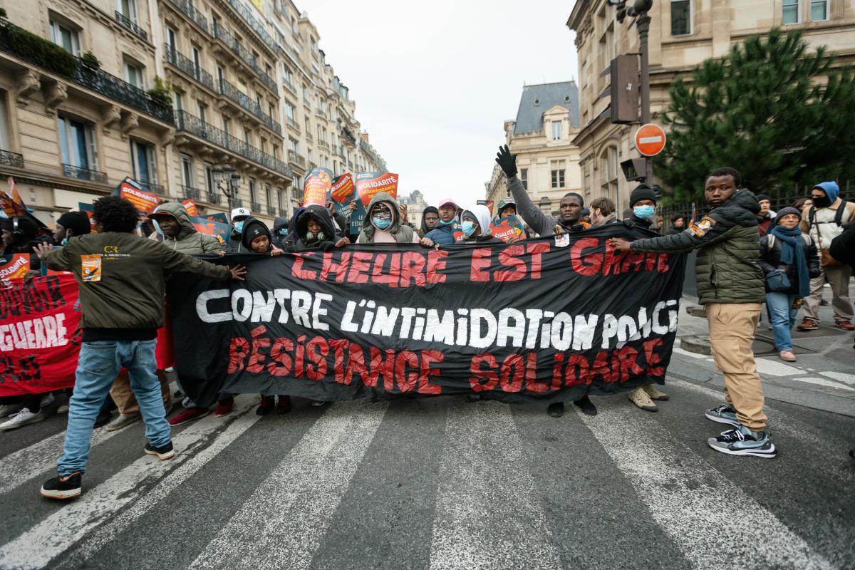 FRANCE - SOCIAL - DEMONSTRATION IN SUPPORT OF THE ISOLATED MINORS OCCUPYING THE GAITE LYRIQUE