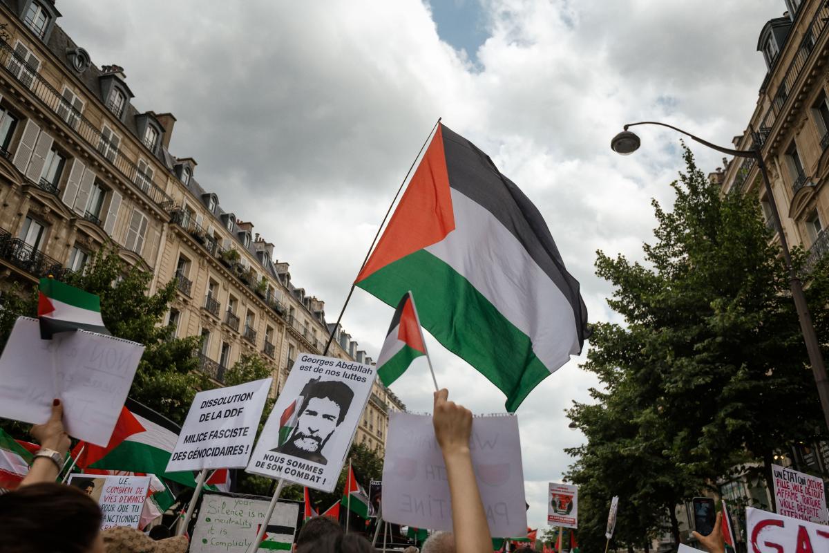 FRANCE - SOCIAL - DEMONSTRATION IN SUPPORT OF PALESTINIAN PEOPLE