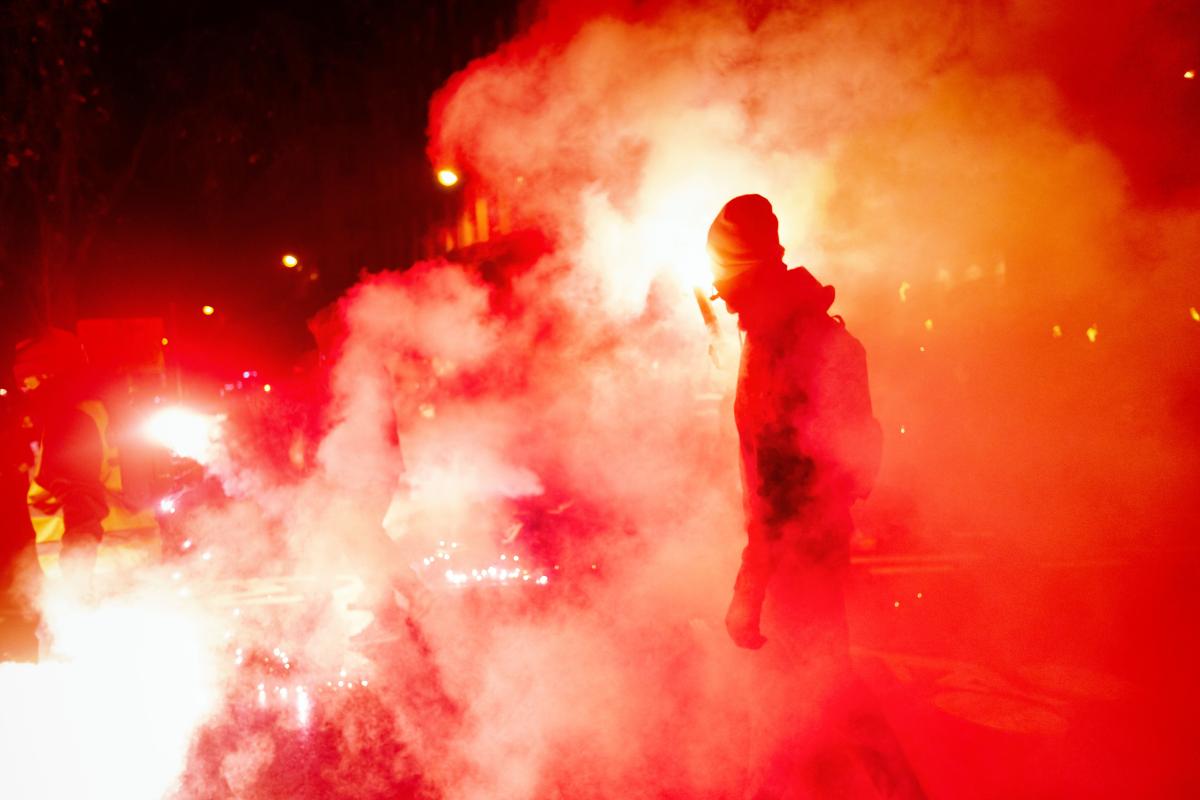 FRANCE - SOCIAL - TORCHLIGHT MARCH AGAINST PENSION REFORM