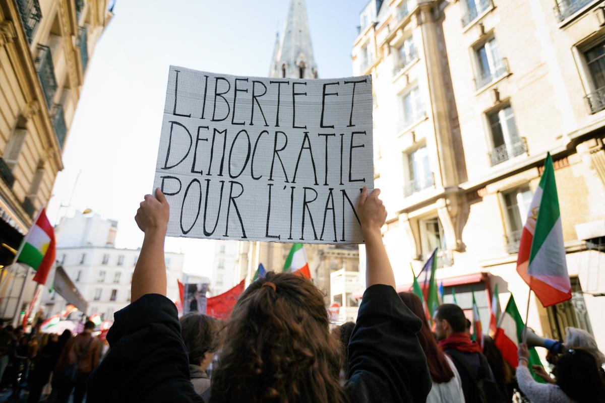 FRANCE - SOCIAL -DEMONSTRATION IN SUPPORT OF IRANIAN REVOLT