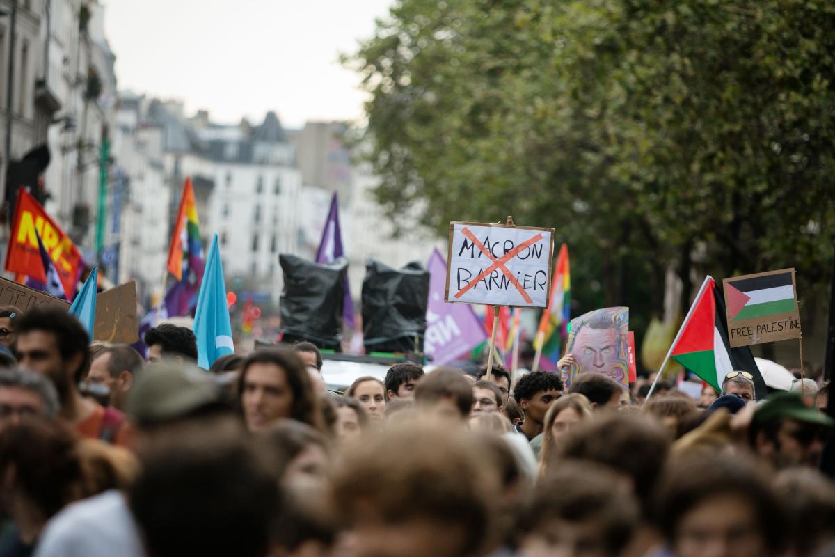 FRANCE - SOCIAL - POLITICS - DEMONSTRATION AGAINST MACRON S COUP DE FORCE