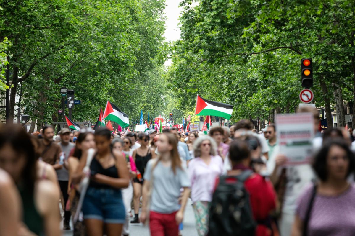 FRANCE - SOCIAL - DEMONSTRATION IN SUPPORT OF PALESTINIAN PEOPLE