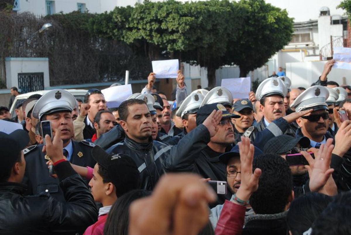 Manifestation de policiers