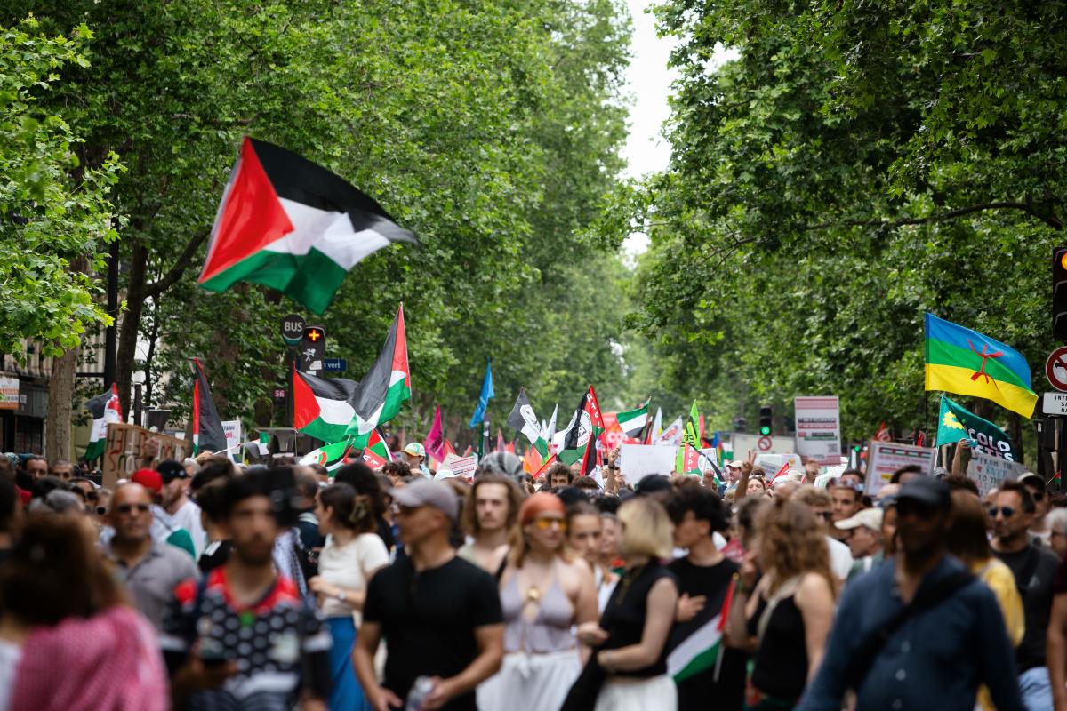 FRANCE - SOCIAL - DEMONSTRATION IN SUPPORT OF PALESTINIAN PEOPLE