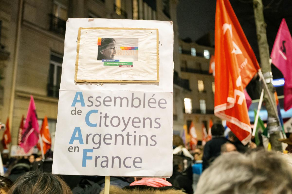 FRANCE - SOCIAL - RALLY IN SUPPORT OF GENERAL STRIKE IN ARGENTINE