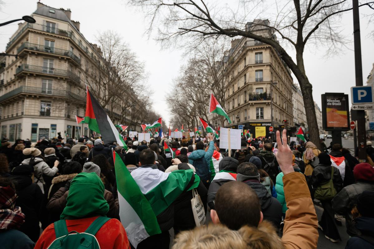 FRANCE - DEMONSTRATION IN SUPPORT OF THE PALESTINIAN PEOPLE