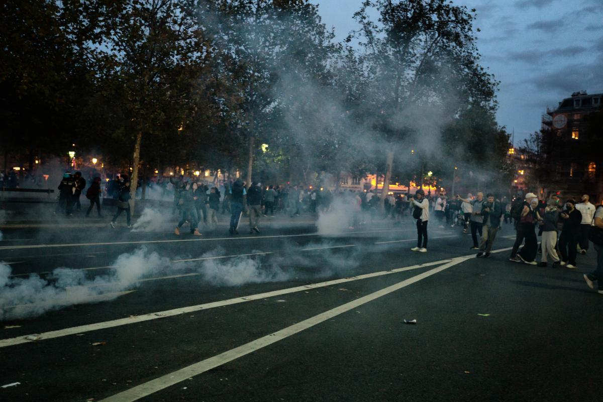 FRANCE - SOCIAL - BANNED RALLY IN SUPPORT OF THE PALESTINIAN PEOPLE