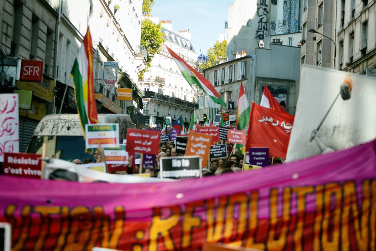 FRANCE - SOCIAL -DEMONSTRATION IN SUPPORT OF IRANIAN REVOLT