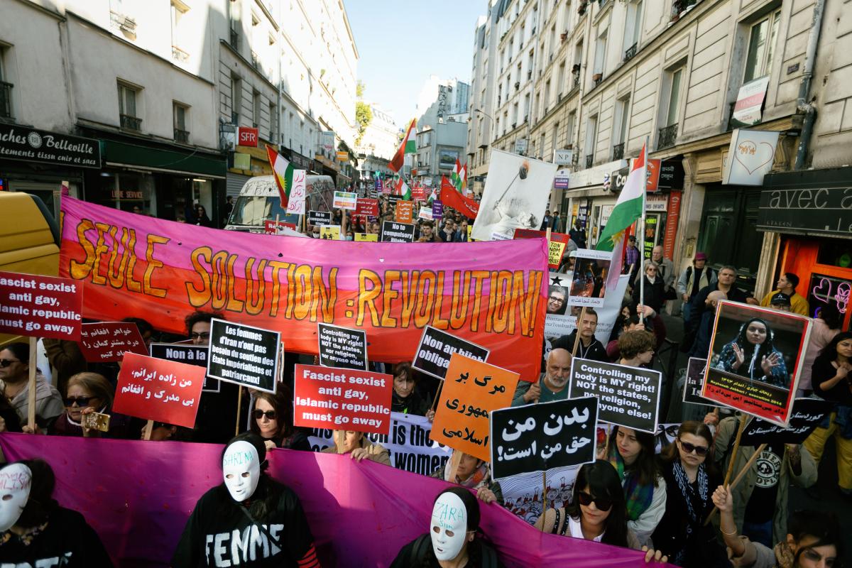 FRANCE - SOCIAL -DEMONSTRATION IN SUPPORT OF IRANIAN REVOLT
