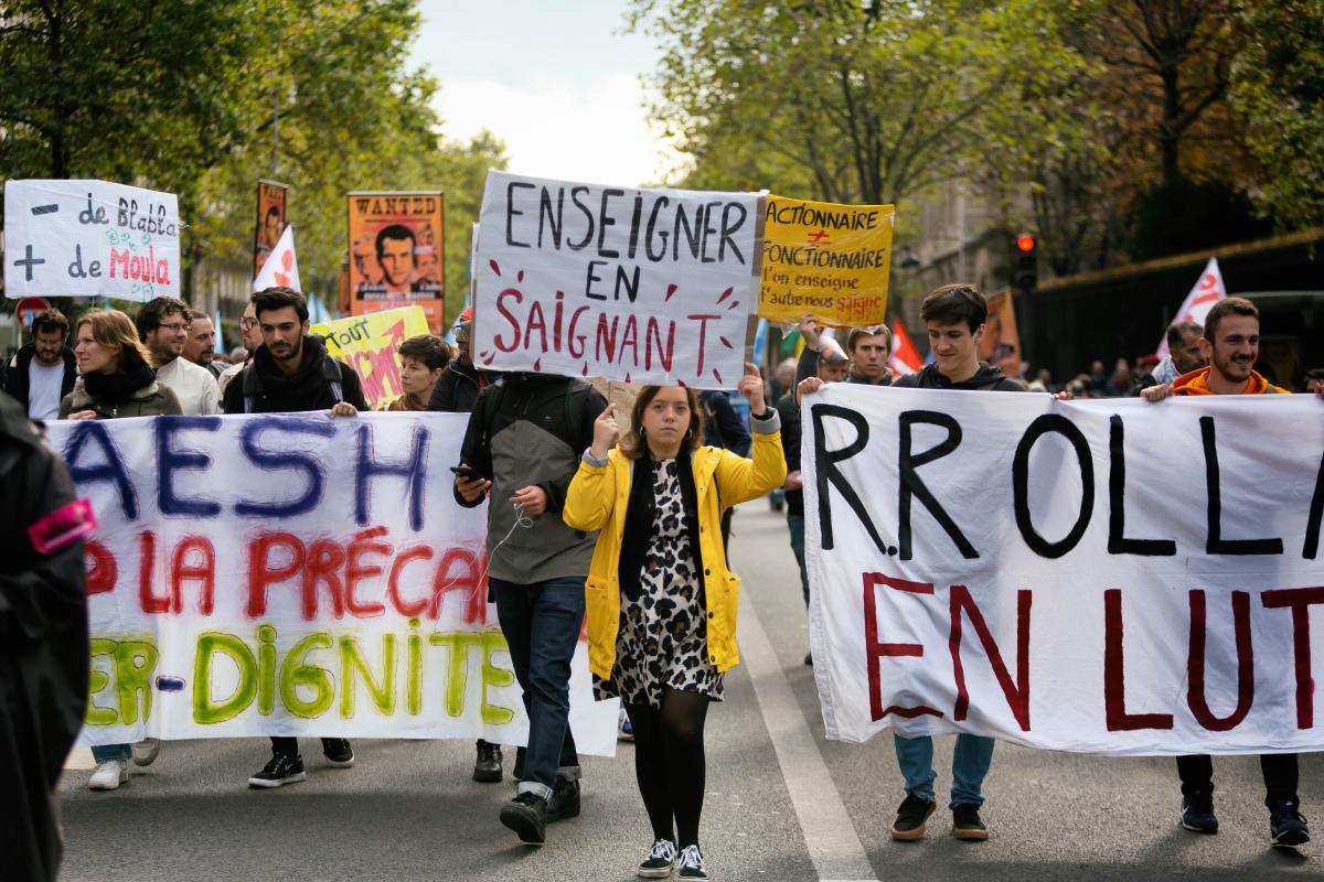 FRANCE - SOCIAL - LABOUR - INTER-UNION DEMONSTRATION FOR WAGES INCREASE