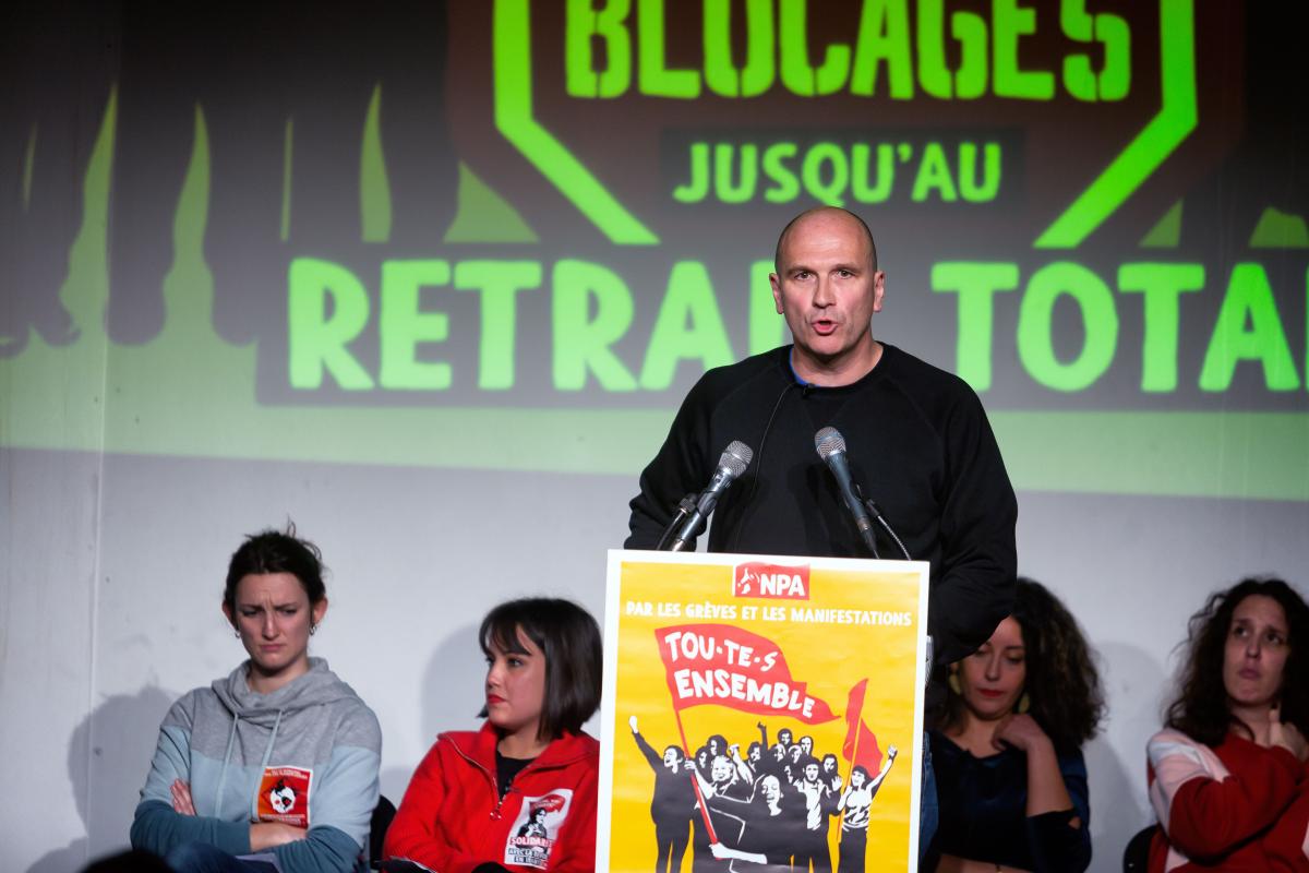 FRANCE - POLITICS - FRANCE - NPA MEETING AGAINST PENSION REFORM