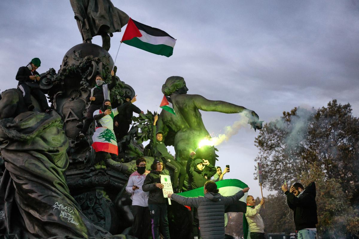 FRANCE - SOCIAL - DEMONSTRATION IN SUPPORT OF THE PALESTINIAN PEOPLE