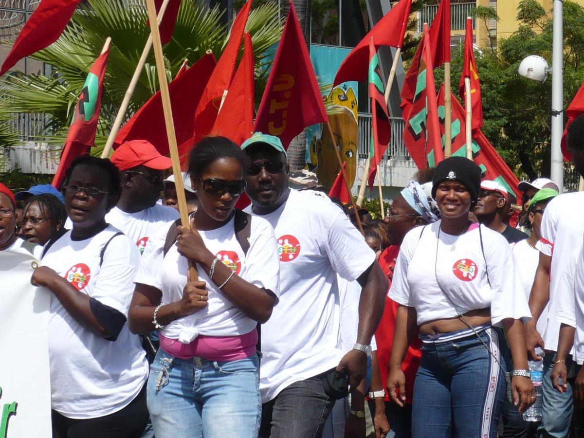 Cortège du syndicat CTU.