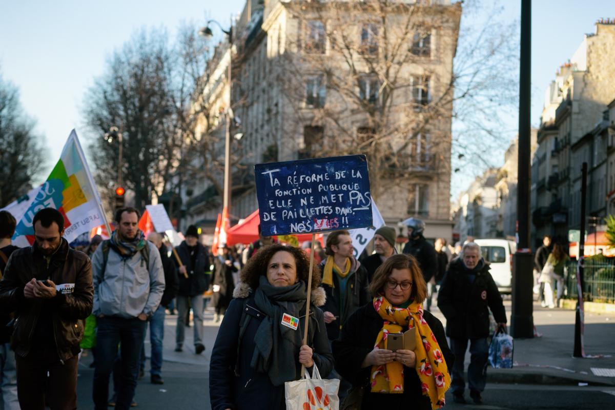 FRANCE - POLITICS - SOCIAL - DEMO - 9TH NATIONAL STRIKE AGAINST PENSION REFORM