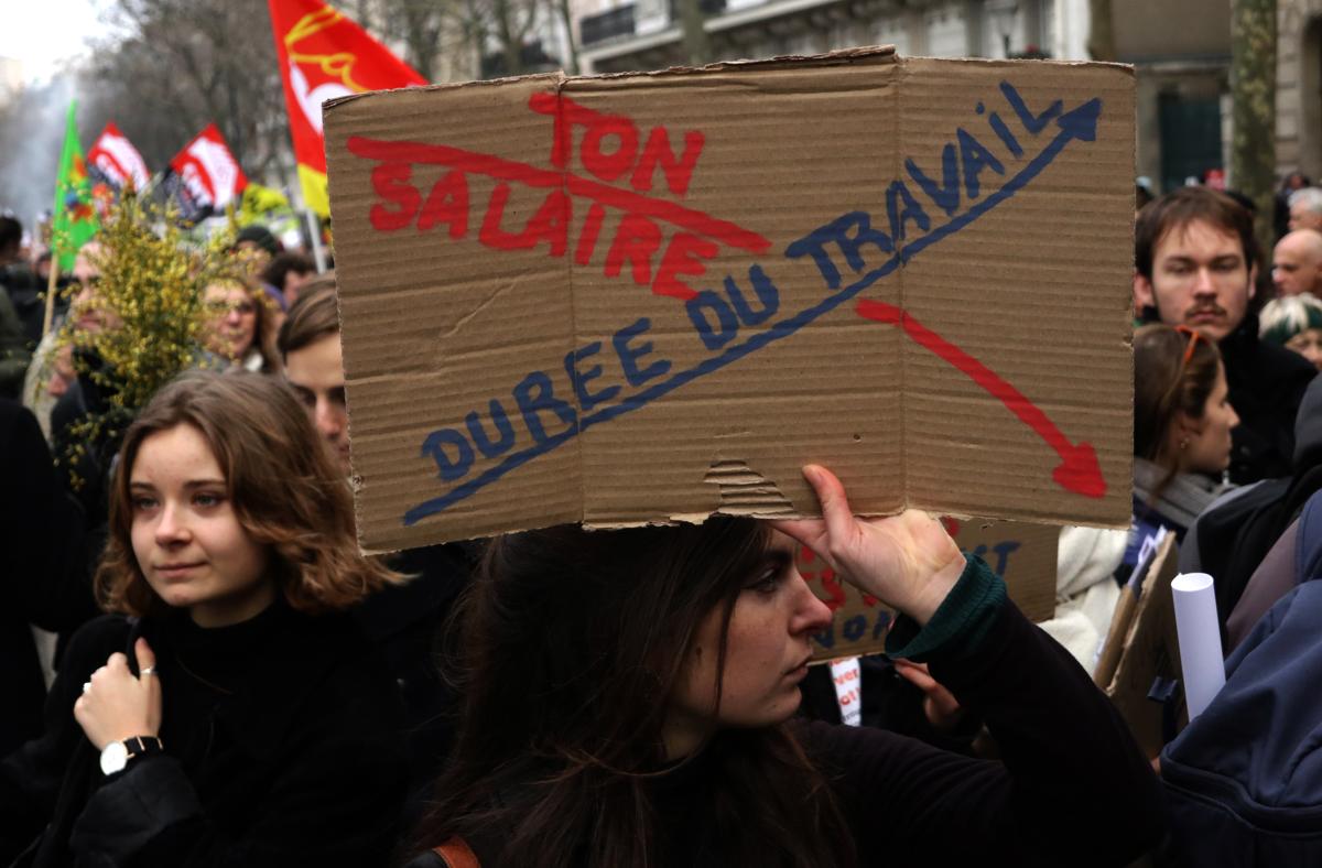Pancarte Courbes ton salaire durée du travail