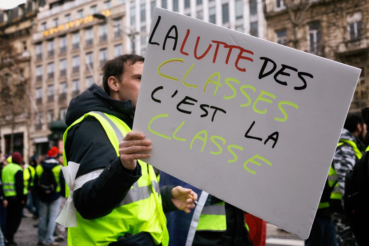 Pancarte:La lutte de classes c'est la classe