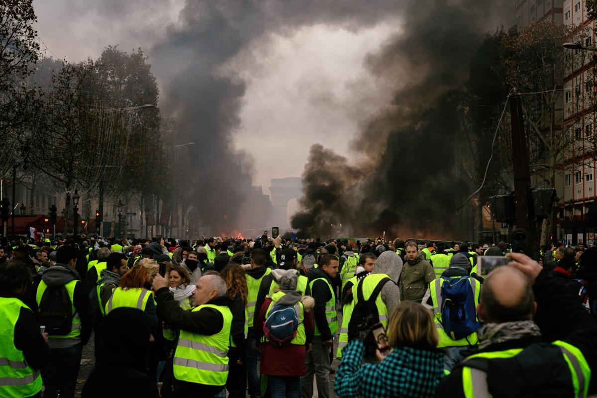 Manifestation des Gilets Jaunes réprimée