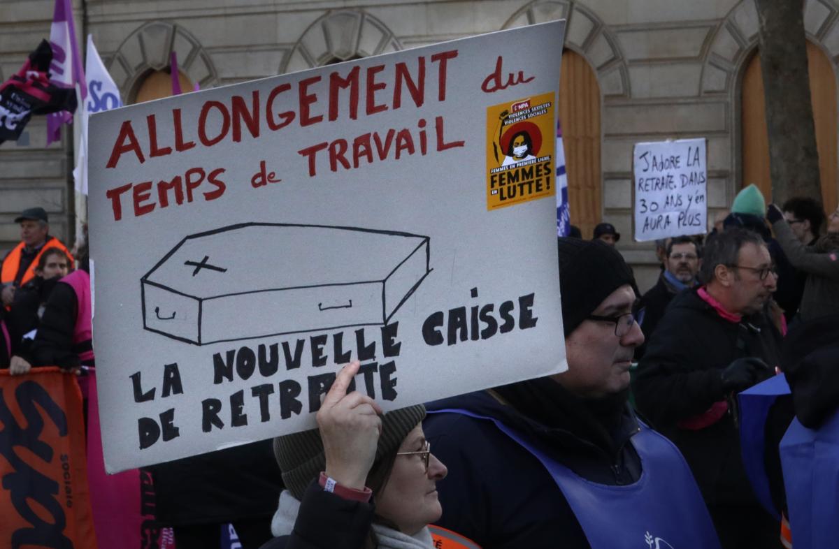 Pancarte La nouvelle caisse de retraites