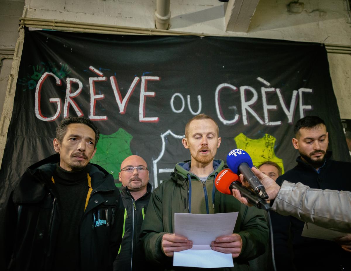 FRANCE - POLITICS - SOCIAL - DEMO - PRESS CONFERENCE BY RATP STRIKERS