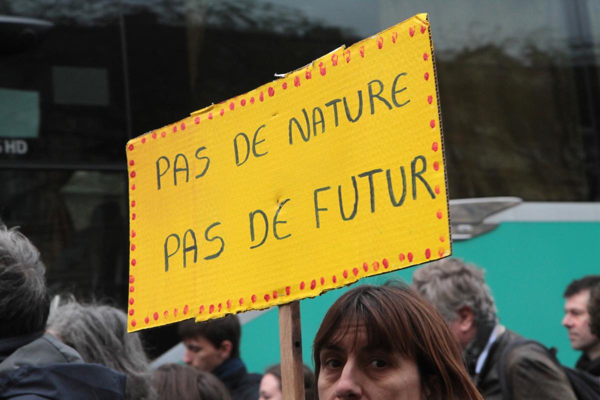 Pancarte pas de nature pas de futur