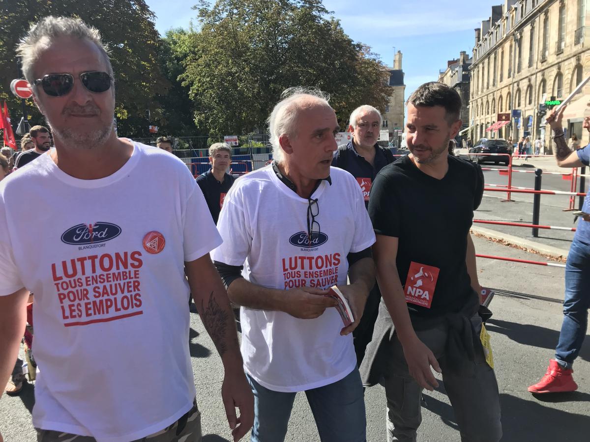 Manifestation des Ford à Bordeaux