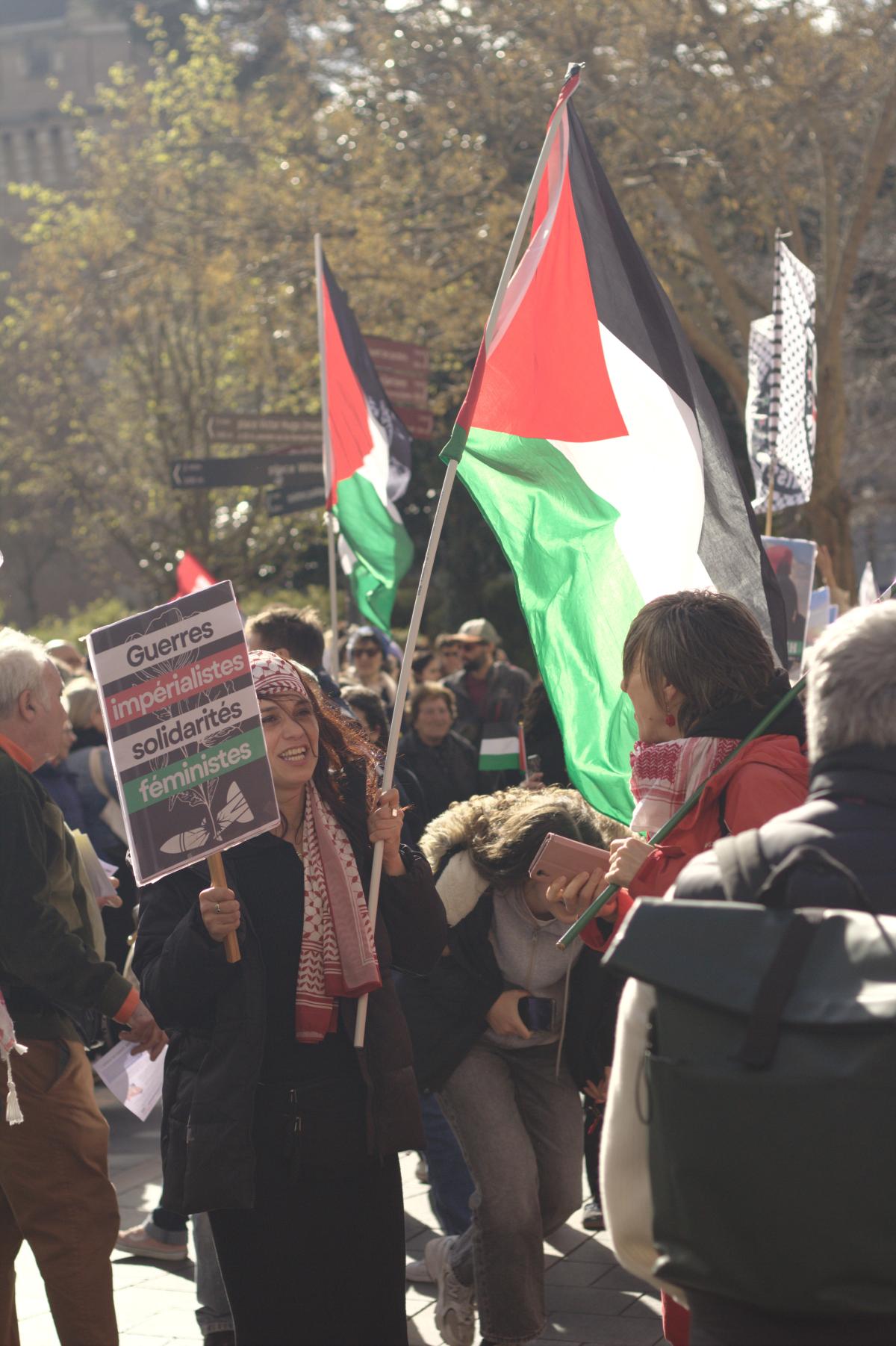 FRANCE - TOULOUSE - MANIFESTATION DU 8 MARS - GUERRES IMPERIALISTES SOLIDARITES FEMINISTES