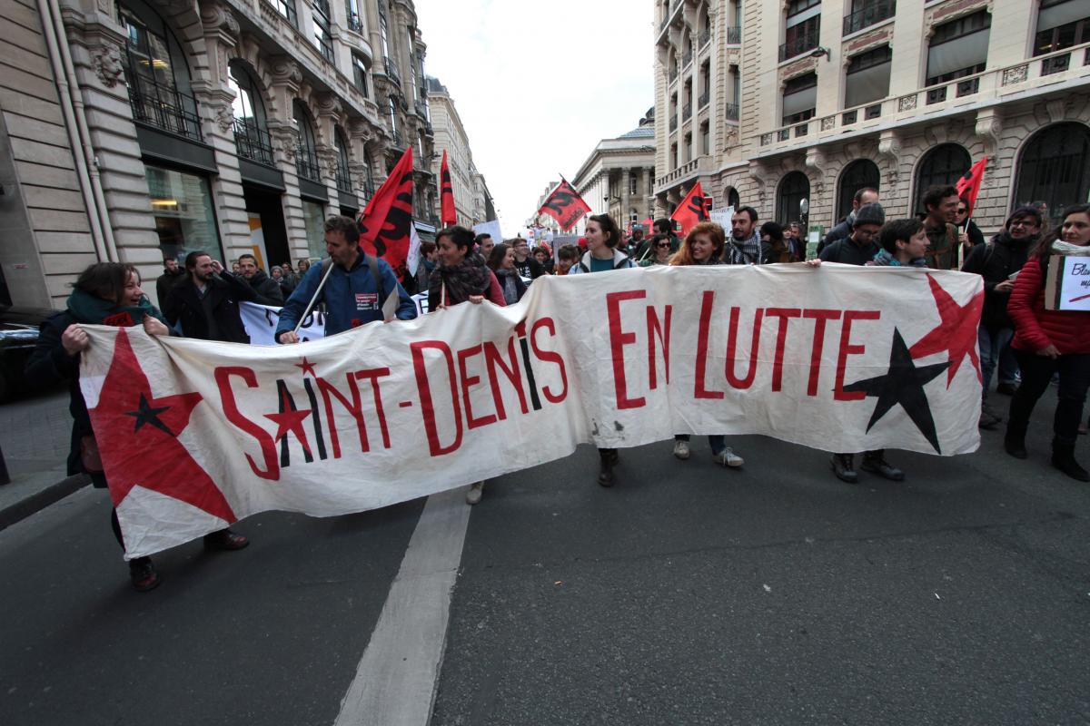 Banderole Saint-Denis en lutte